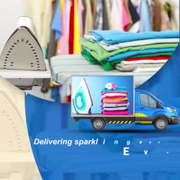 Professional Laundry And Ironing Delivery Service Marketing Image For Pinterest
