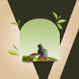 Ayurvedic Herbal Ingredients Background Template For Google Business Profile