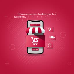 Customer Service E-commerce Concept Poster For Threads