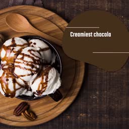 Creamy Chocolate Drizzled Ice Cream Branding Post For Google Business Profile