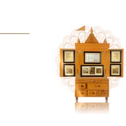Wooden Pooja Mandir With Intricate Carvings Graphic For Facebook