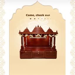 Traditional Wooden Home Mandir Temple Post For Twitter
