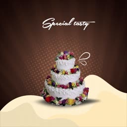 Special Tasty Three-Tier Floral Cake Artwork For Google Business Profile