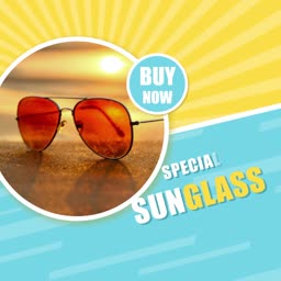 Special Summer Sunglasses Promotional Ad Creative Design For Facebook