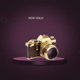 Luxury Golden Camera Collection Flyer For Telegram