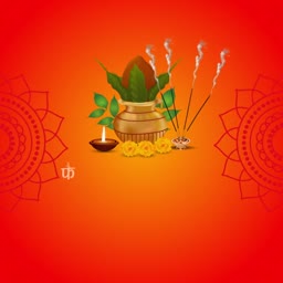 Traditional Indian Festival Kalash And Diya Decoration Creative Design For Google Business Profile