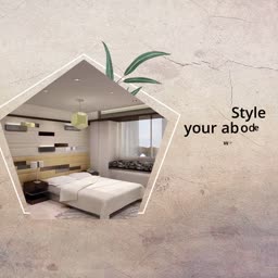 Modern Interior Design Bedroom Concept Graphic For Instagram
