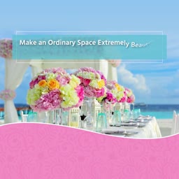 Beachfront Wedding Floral Arrangement Business Poster For Pinterest