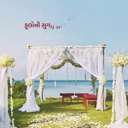 Beachfront Wedding Mandap Setup Marketing Image For Threads