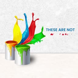 Colorful Paint Splatter Art Template For LinkedIn
