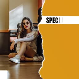 Special Offer Announcement Featuring Stylish Woman Creative Design For Pinterest