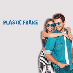 Stylish Couple Wearing Plastic Frame Sunglasses Flyer For LinkedIn