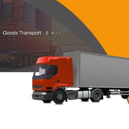 Professional Goods Transport Services Poster For WhatsApp