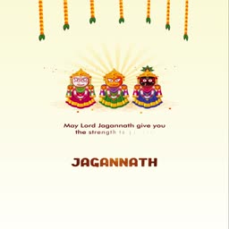 Lord Jagannath Blessings Greeting Banner For Snapchat