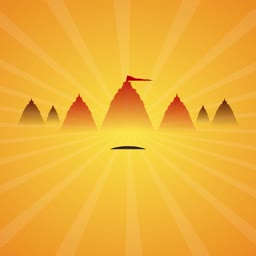 Ram Mandir Spiritual Silhouette Marketing Image For Twitter