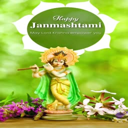 Happy Janmashtami Greeting Creative Design For Twitter