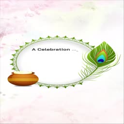 Janmashtami Celebration Greeting Card Template For Threads