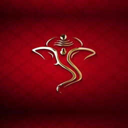 Minimalist Gold Ganesha Emblem Artwork For Telegram