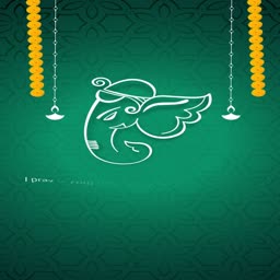Minimalist Ganesh Chaturthi Greeting Promotional Banner For Pinterest
