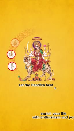 Navratri Festival Greeting Card Status Post For Telegram