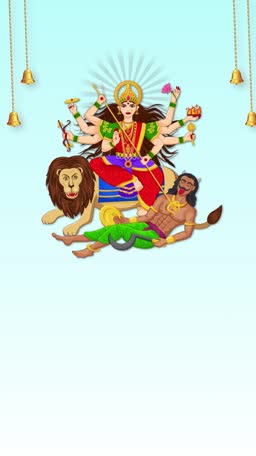 Goddess Durga Navratri Celebration Social Media Post For Pinterest