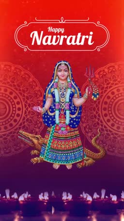 Happy Navratri Goddess Greeting Story For Threads