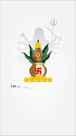 Navratri Kalash Puja Greeting Status Post For WhatsApp