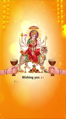 Goddess Durga Navratri Greeting Status Post For Pinterest