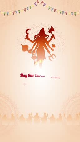 Durga Puja Festive Greeting Branding Post For X