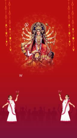 Durga Puja Celebration Poster Promotional Banner For Telegram