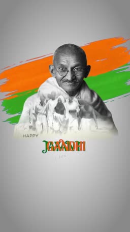 Happy Gandhi Jayanti Tribute Promotional Banner For Pinterest