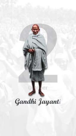 Gandhi Jayanti Commemoration Poster For Instagram