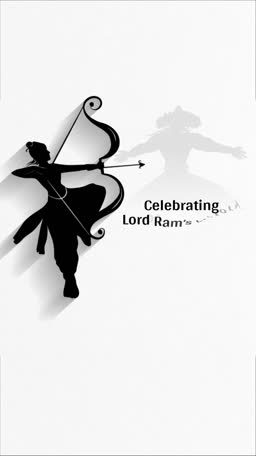 Lord Ram Silhouette Graphic Advertisement For Facebook