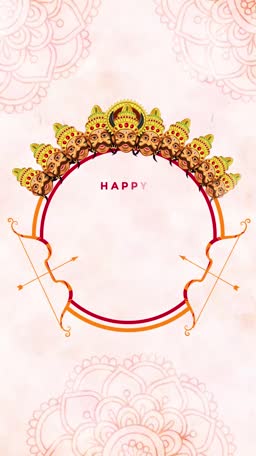 Happy Dussehra Ravana Greeting Card Poster For Snapchat