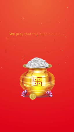 Dhanteras Auspicious Pot Illustration Artwork For Snapchat