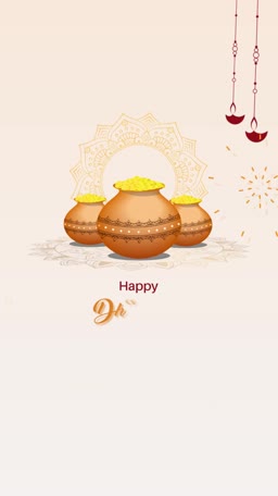 Happy Dhanteras Celebration Graphic Marketing Image For Facebook