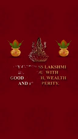 Goddess Lakshmi Blessing Poster Advertisement For Threads