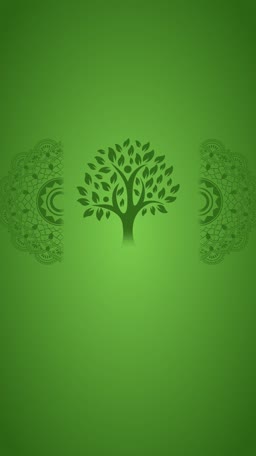 Minimalist Tree Of Life Green Background Poster For Snapchat