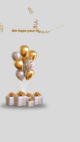 Gold And Silver Birthday Celebration Greeting Status Post For Telegram