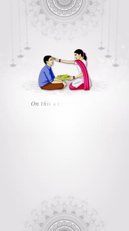 Bhai Dooj Celebration Illustration Flyer For Instagram
