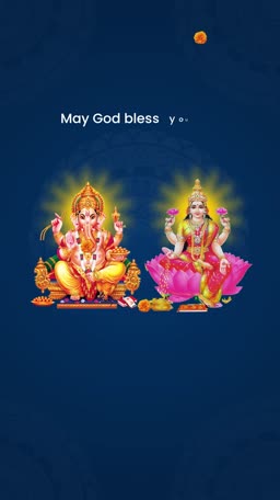 Lord Ganesha And Goddess Lakshmi Blessing Marketing Image For Twitter