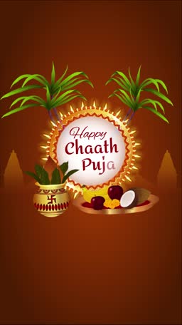 Happy Chhath Puja Greeting Social Media Post For Pinterest