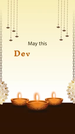 Dev Deepavali Greeting Card Template For Twitter