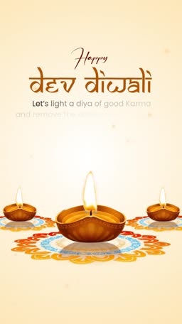 Happy Dev Diwali Greeting Design For Pinterest
