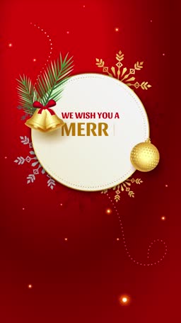 Merry Christmas Decorative Card Flyer For Telegram