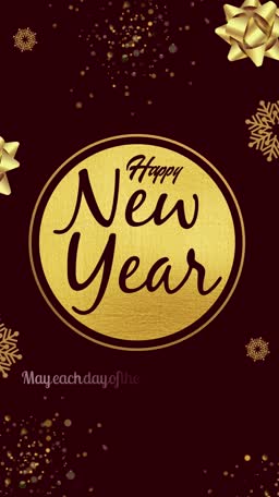 Elegant Happy New Year Greeting Social Media Post For Threads