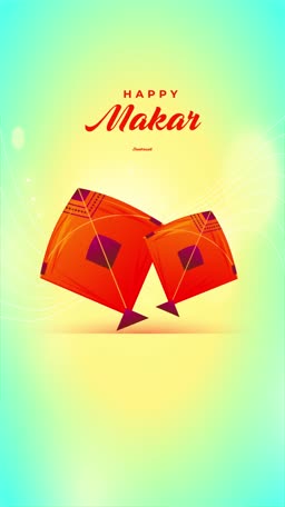 Happy Makar Sankranti Kite Celebration Banner For WhatsApp