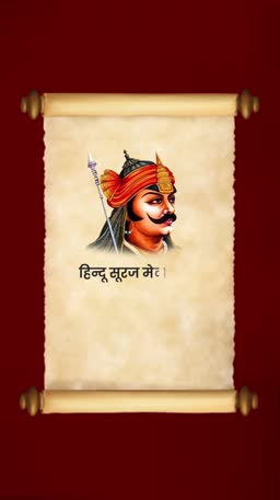 Maharana Pratap Scroll Portrait Social Media Post For LinkedIn