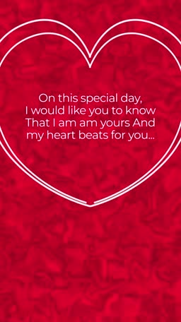Romantic Valentine's Day Heart Message Story For WhatsApp