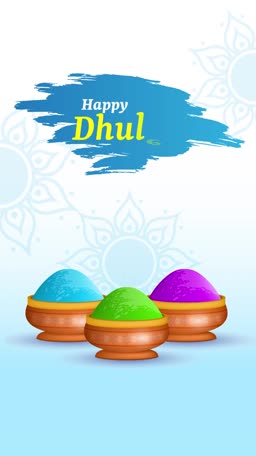 Happy Dhulandi Celebration Graphic Status Post For Twitter